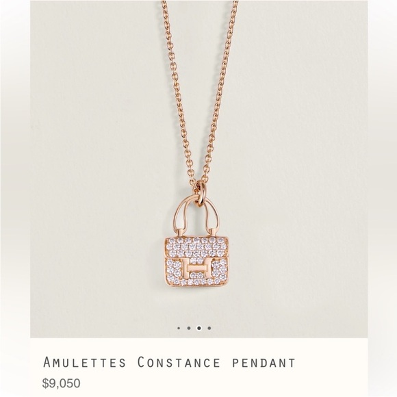 Hermes Jewelry - Hermes Amulettes Constance pendant Diamond Rose Gold